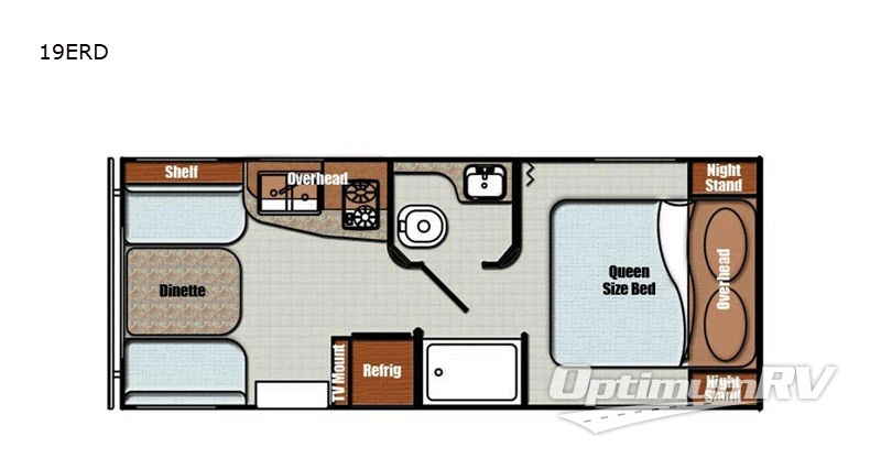 2020 Gulf Stream Vintage Cruiser 19ERD Floorplan Photo