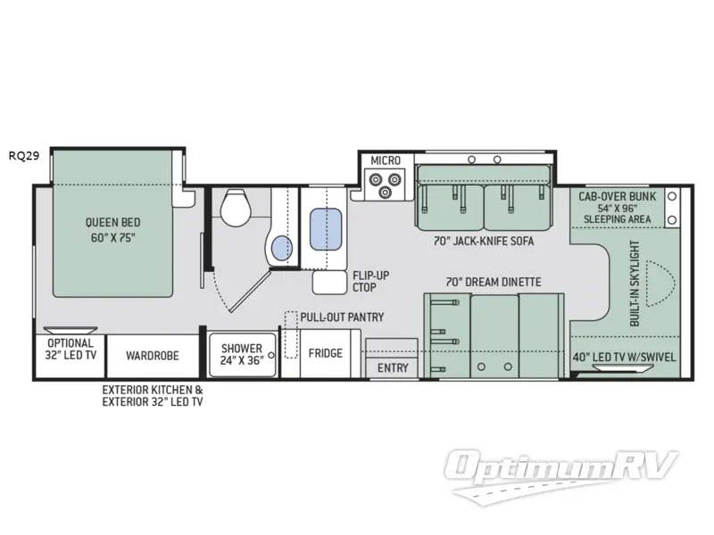 2018 Thor Quantum RQ29 RV Floorplan Photo