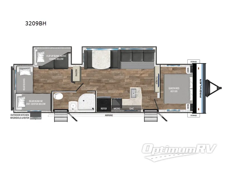 2025 Heartland Prowler 3209BH Floorplan Photo