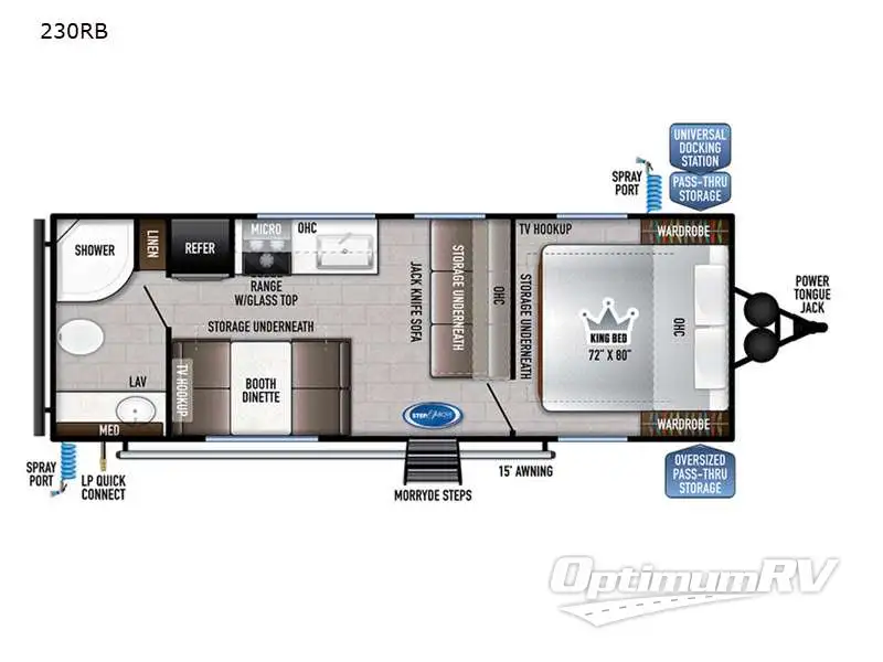 2022 East To West Della Terra 230RB RV Floorplan Photo