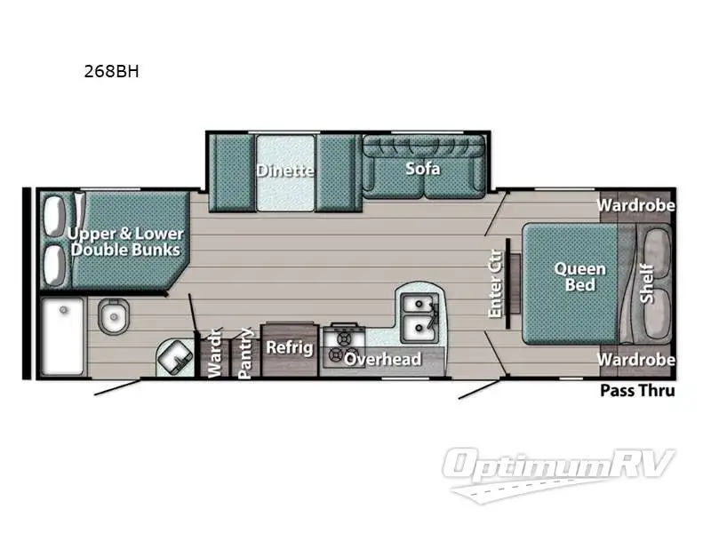 2022 Gulf Stream Ameri-Lite Ultra Lite 268BH RV Floorplan Photo