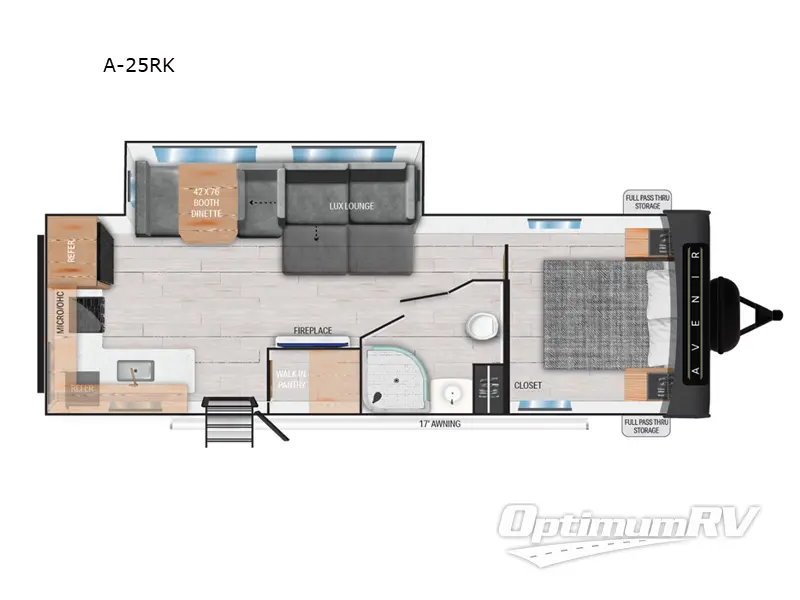 2025 Cruiser Avenir A-25RK RV Floorplan Photo