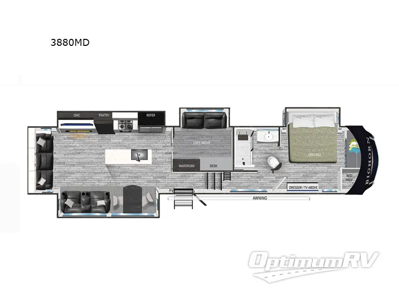 2024 Heartland Bighorn 3880MD Floorplan Photo