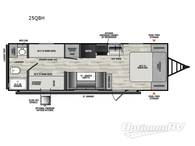 2026 Coachmen Clipper 5K Series 25QBH RV Floorplan Photo