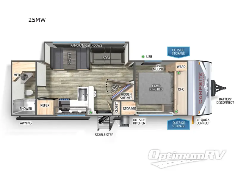 2025 Forest River Campsite Reserve 25MW Floorplan Photo
