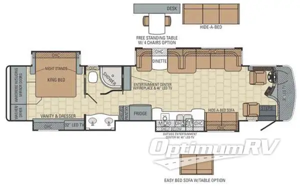 2015 Entegra Anthem 42DLQ RV Floorplan Photo