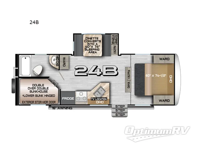 2025 Northwood Nash 24B RV Floorplan Photo
