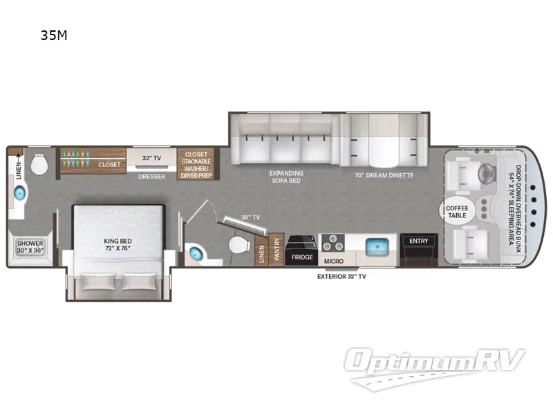2022 Thor Hurricane 35M Floorplan Photo