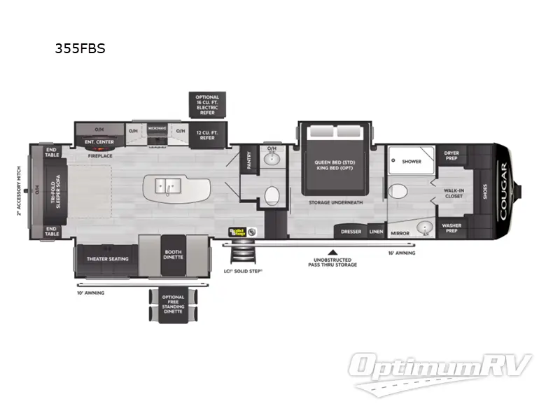 2023 Keystone Cougar 355FBS Floorplan Photo