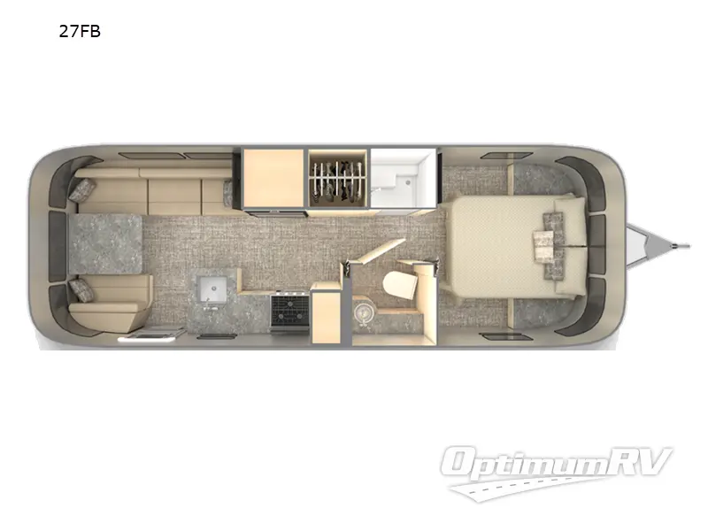 2022 Airstream Flying Cloud 27FB Floorplan Photo