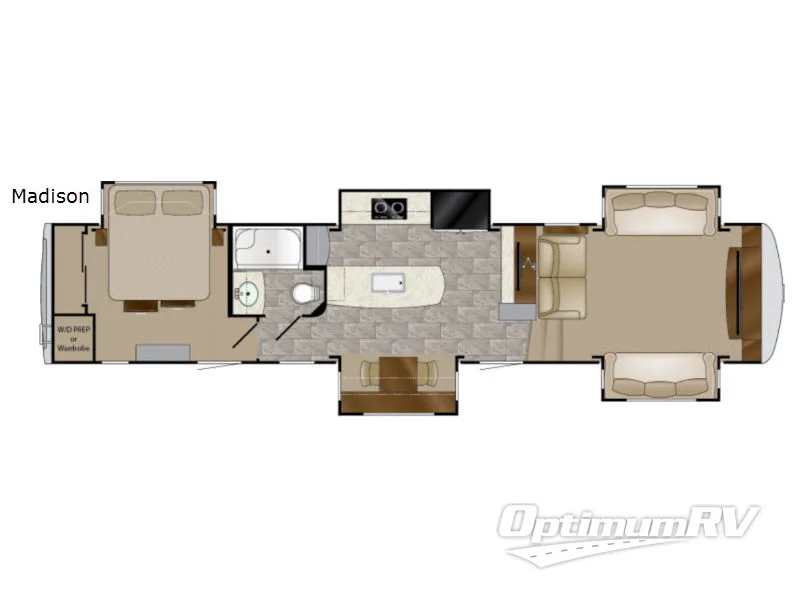 2017 Heartland Landmark 365 Madison Floorplan Photo