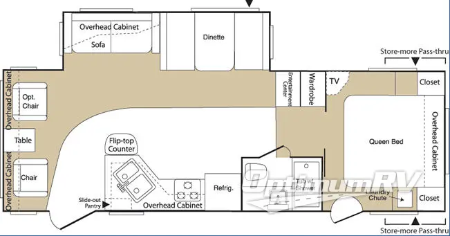 2006 Keystone Sprinter 274RLS RV Floorplan Photo