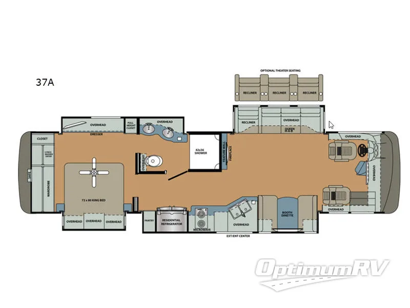 2018 Forest River Berkshire XL 37A Floorplan Photo