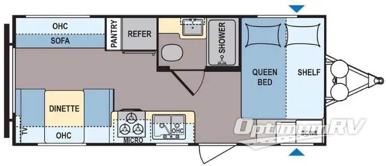 2017 Dutchmen Coleman Lantern Series 192RD RV Floorplan Photo