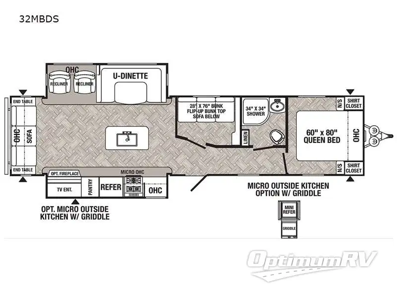 2021 Palomino Puma 32MBDS Floorplan Photo
