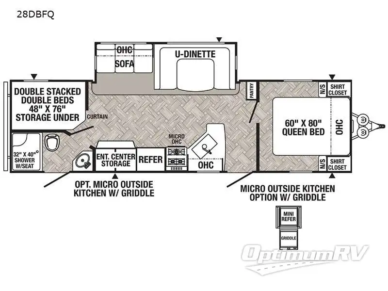 2021 Palomino Puma 28DBFQ Floorplan Photo