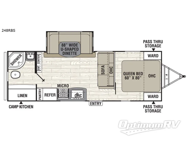 2018 Coachmen Freedom Express Ultra Lite 248RBS Floorplan Photo