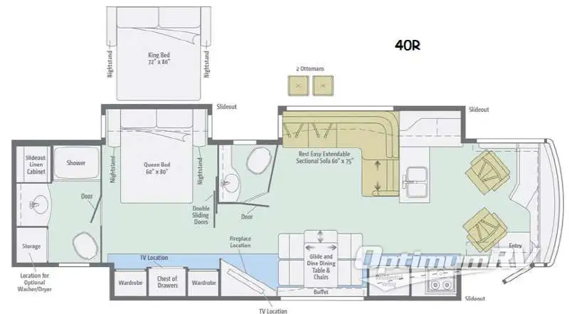 2016 Winnebago Journey 40R Floorplan Photo