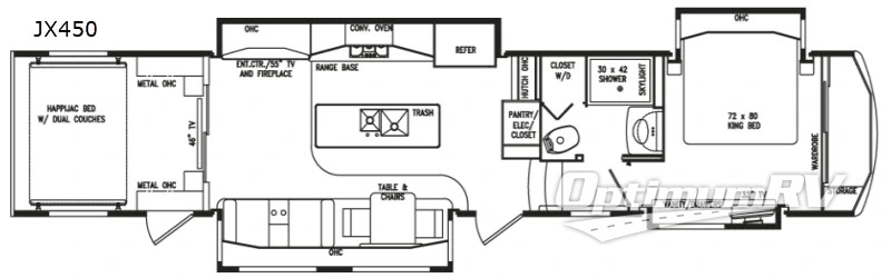 2019 DRV Luxury Suites FullHouse JX450 Floorplan Photo