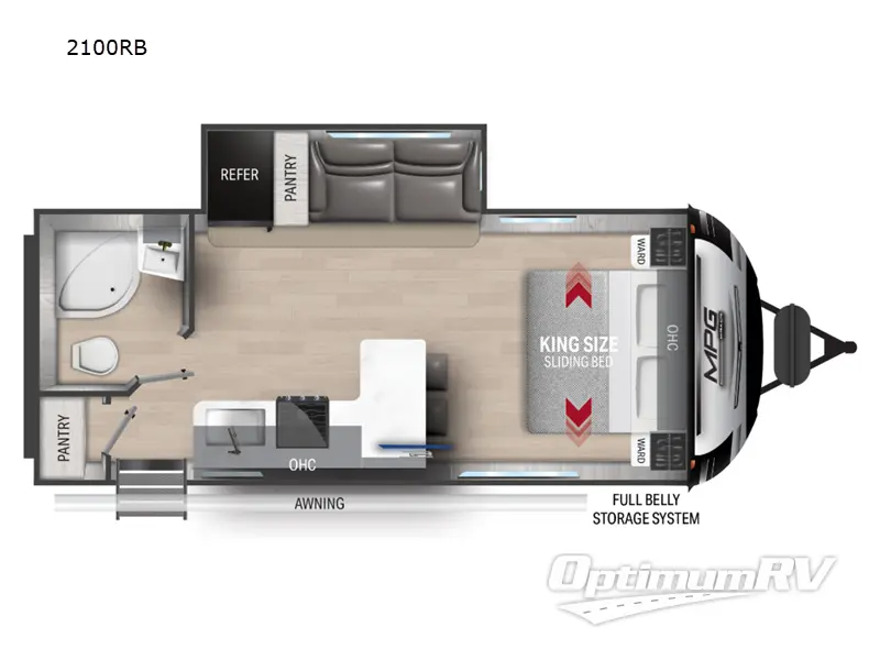 2022 Cruiser MPG 2100RB Floorplan Photo