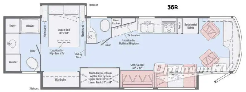 2015 Winnebago Forza 38R Floorplan Photo