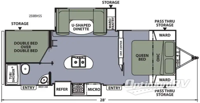 2016 Coachmen Apex Ultra-Lite 259BHSS RV Floorplan Photo