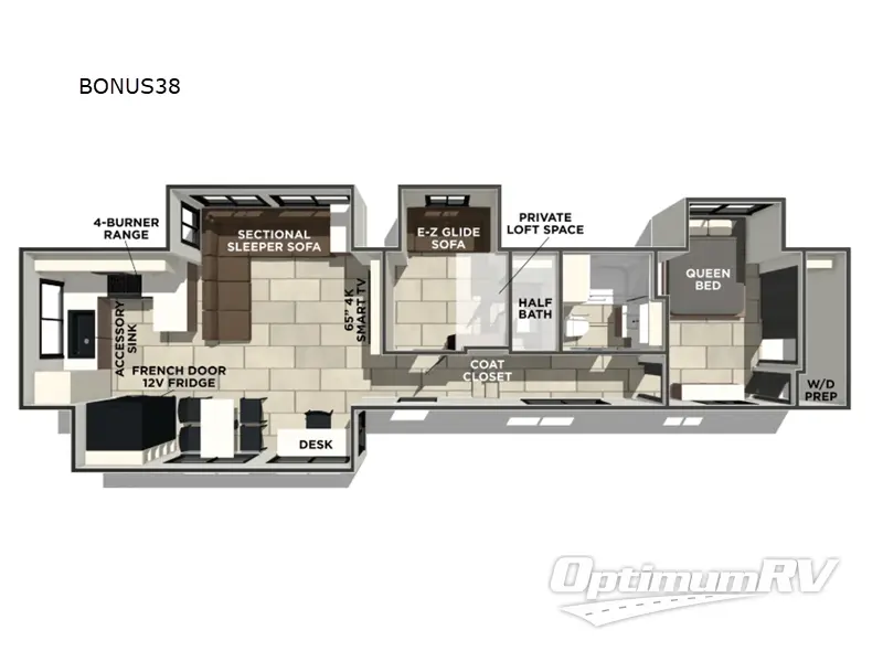 2027 Forest River Crusader BONUS38 RV Floorplan Photo