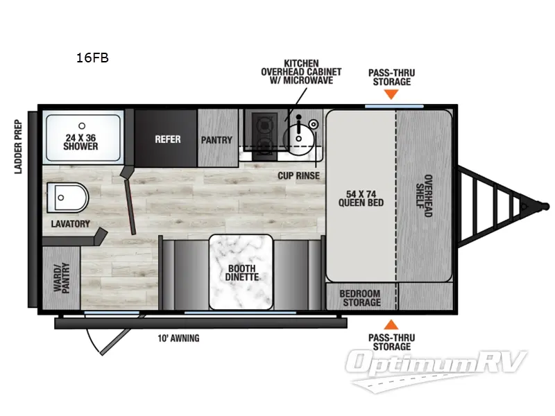 2026 Forest River Viking 3K Series 16FB Floorplan Photo