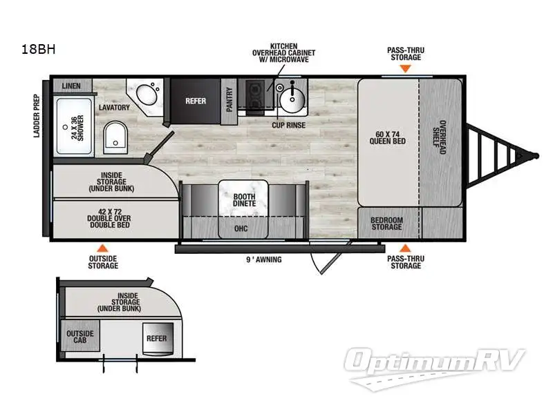 2026 Forest River Viking 4K Series 18BH RV Floorplan Photo