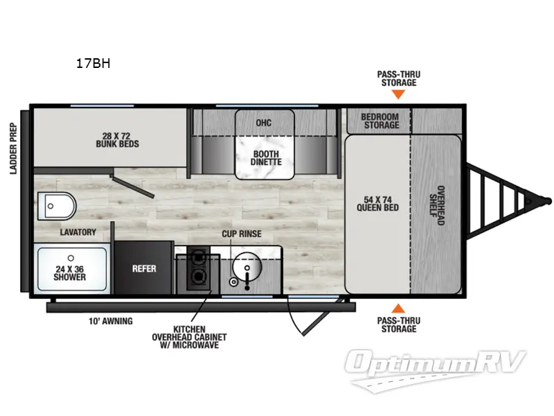 2026 Forest River Viking Saga 17BH Floorplan Photo