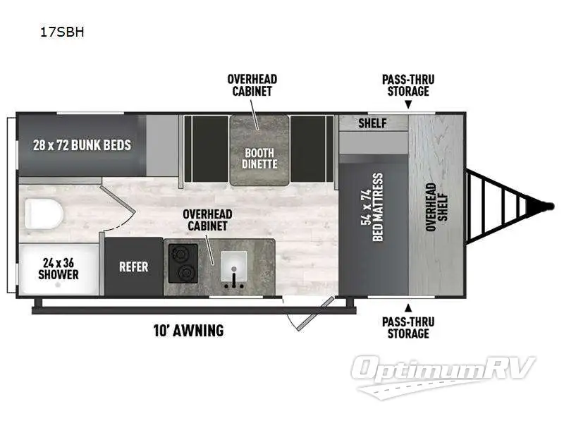 2026 Forest River Viking 17SBH SAGA RV Floorplan Photo