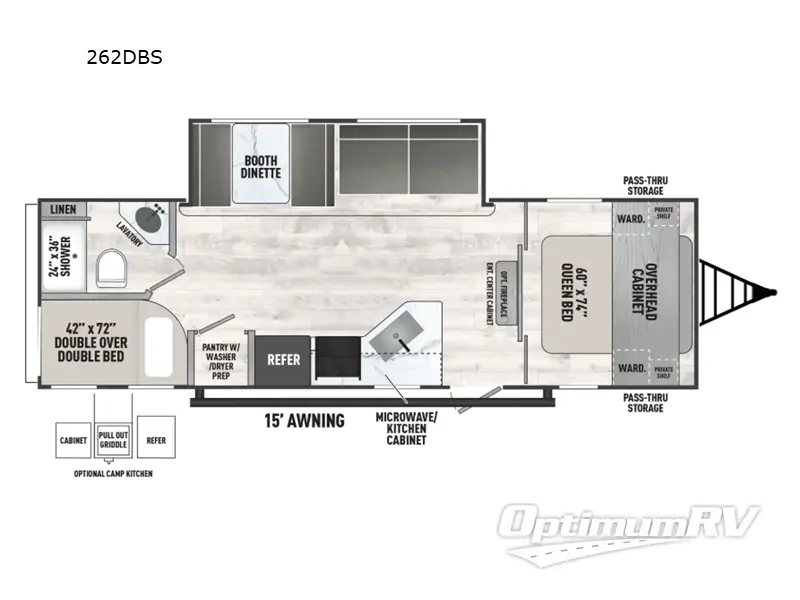 2026 Forest River Viking 6K Series 262DBS RV Floorplan Photo