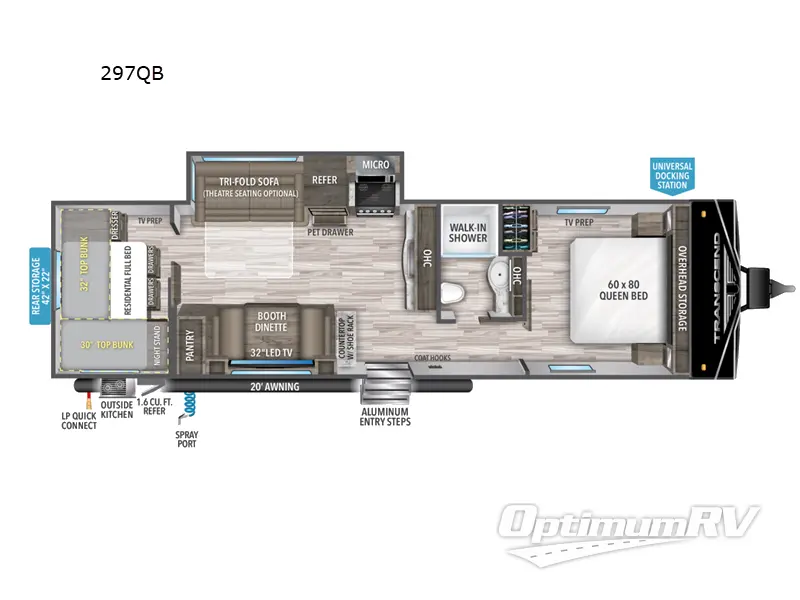 2024 Grand Design Transcend Xplor 297QB Floorplan Photo
