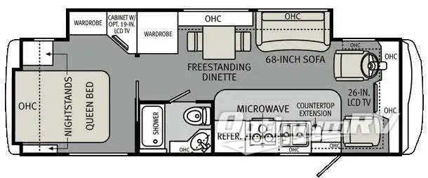 2011 Holiday Rambler Vacationer 30SFS RV Floorplan Photo