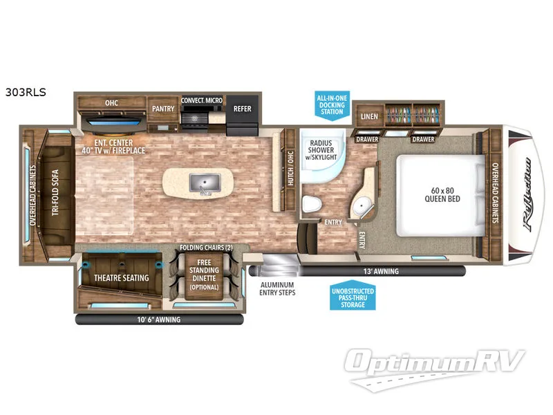 2017 Grand Design Reflection 303RLS Floorplan Photo