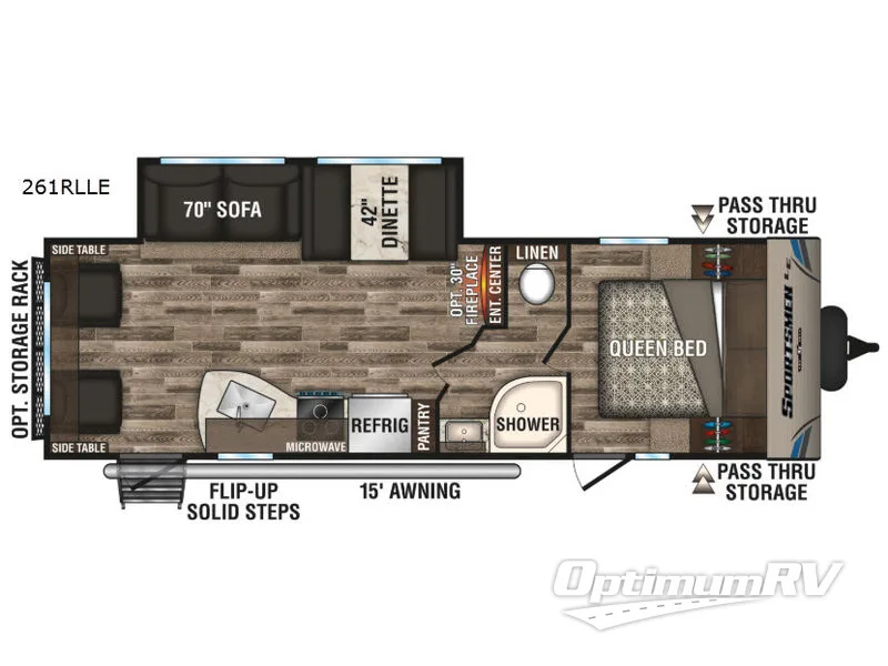 2019 KZ Sportsmen LE 261RLLE RV Floorplan Photo