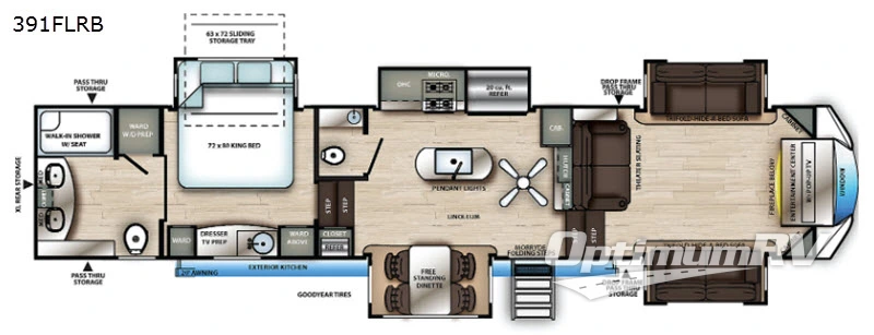 2021 Forest River Sierra 391FLRB RV Floorplan Photo