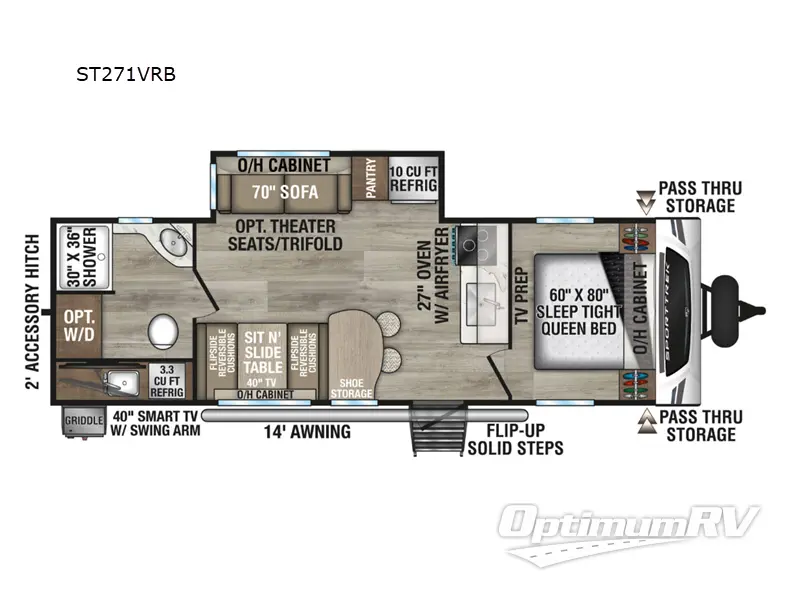 2026 Venture SportTrek ST271VRB RV Floorplan Photo