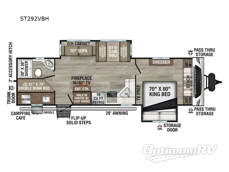 2026 Venture SportTrek ST292VBH Floorplan Photo
