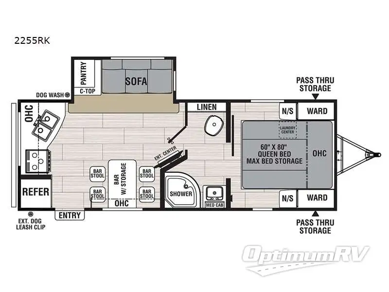 2021 Coachmen Spirit Ultra Lite 2255RK Floorplan Photo