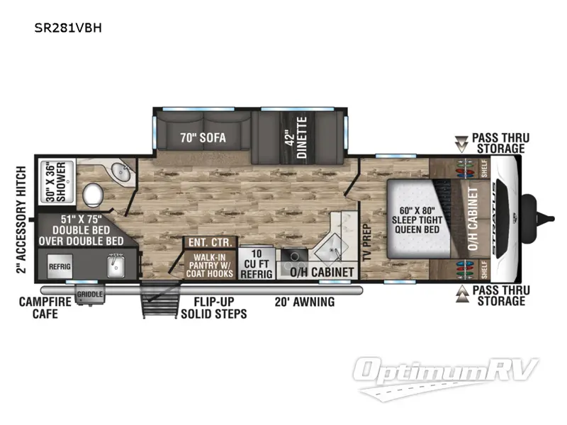 2022 Venture Stratus Ultra-Lite SR281VBH Floorplan Photo
