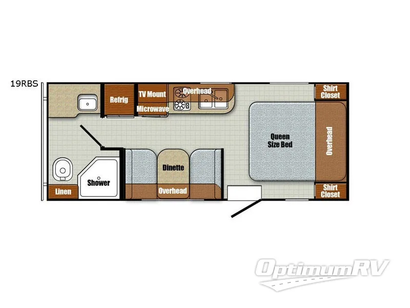 2017 Gulf Stream Vintage Cruiser 19RBS Floorplan Photo