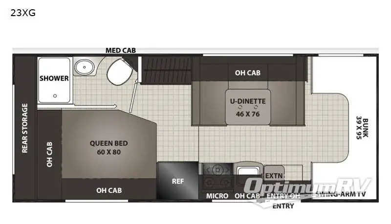 2021 Coachmen Cross Trek 23XG Ford E-350 RV Floorplan Photo