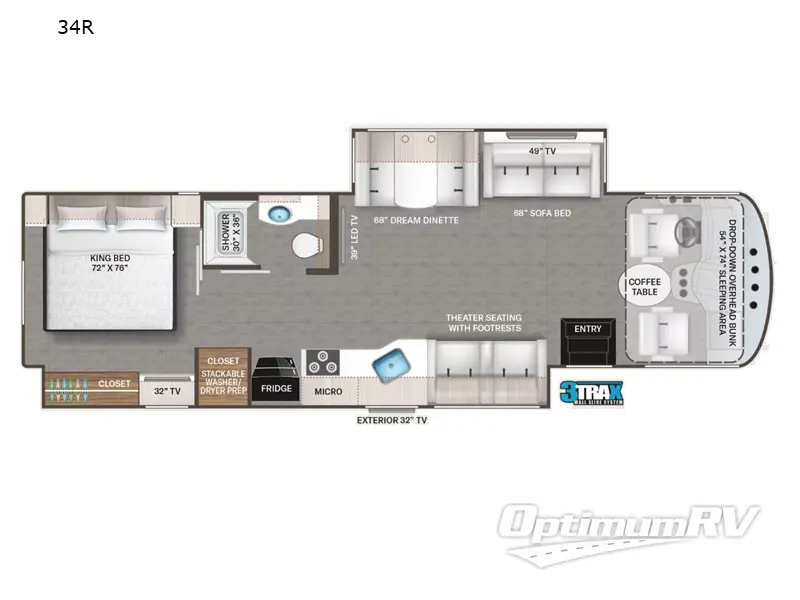 2022 Thor Windsport 34R Floorplan Photo