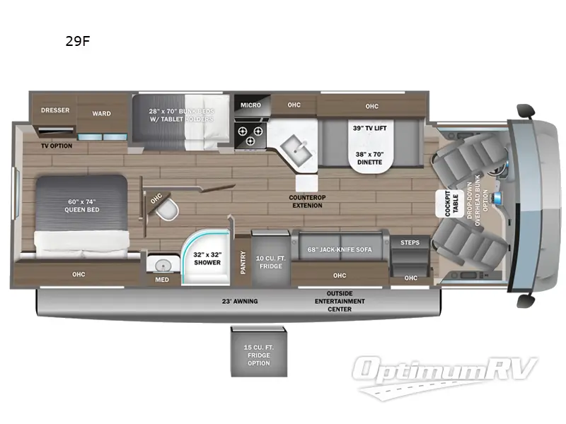 2024 Entegra Vision 29F RV Floorplan Photo