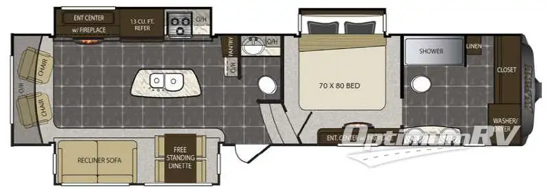 2016 Keystone alpine 3730 RV Floorplan Photo