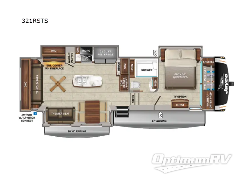 2022 Jayco Eagle 321RSTS Floorplan Photo