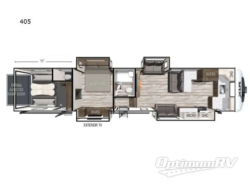 2022 Forest River XLR Nitro 405 RV Floorplan Photo