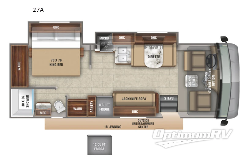 2020 Jayco Alante 27A Floorplan Photo