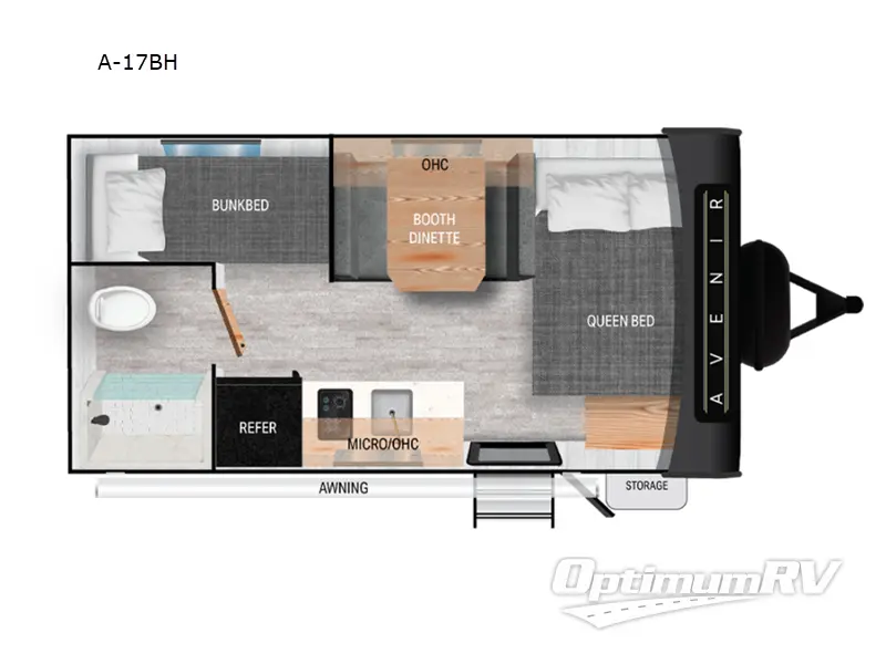 2025 Cruiser Avenir A-17BH RV Floorplan Photo